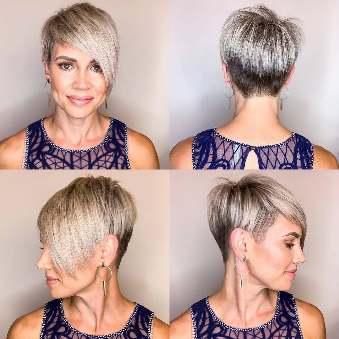 Pixie biondo con ciuffo lungo - Instagram: @donnie.flaherty