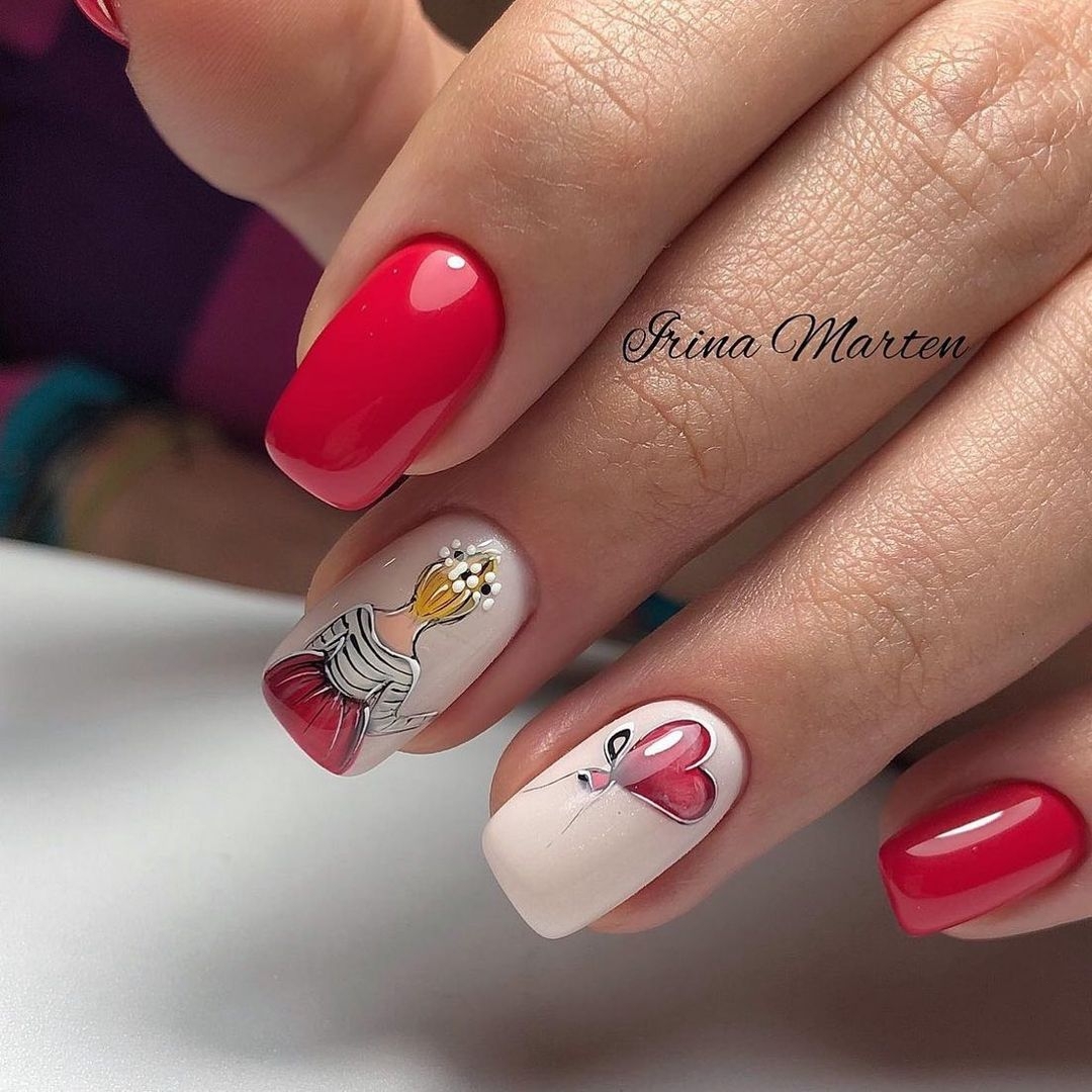 Semipermanente rosso - Instagram: @nails_irinamarten