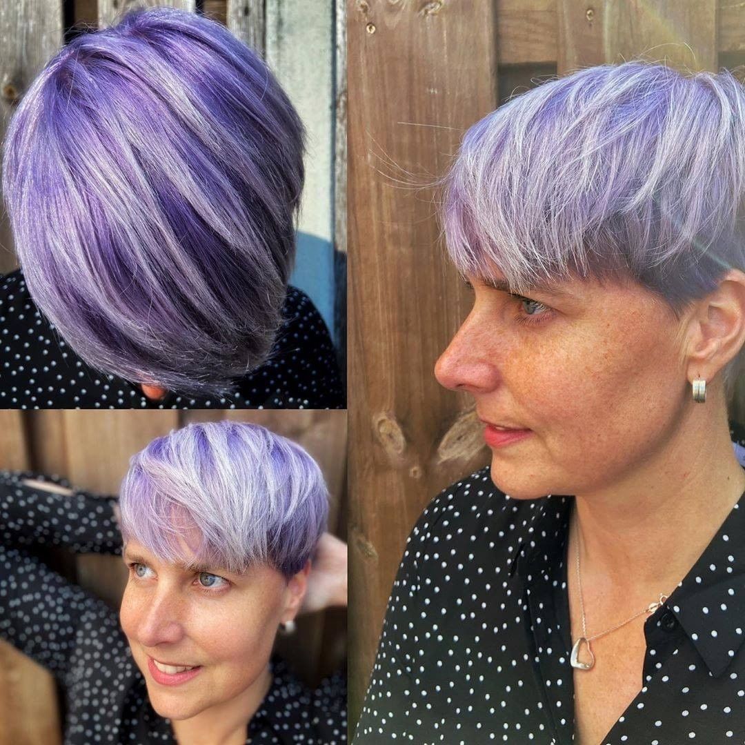 Taglio pixie viola - Instagram: @kurzhaarestylen