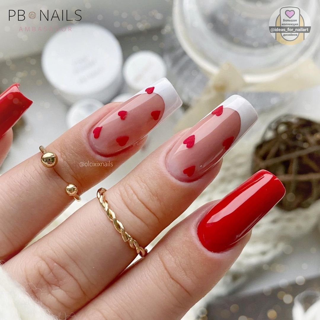 Unghie rosse con disegni - Instagram: @ideas_for_nailart