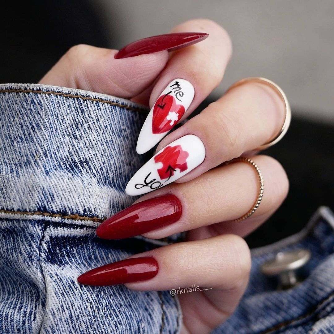 Unghie rosso ciliegia - Instagram: @ideas_for_nailart