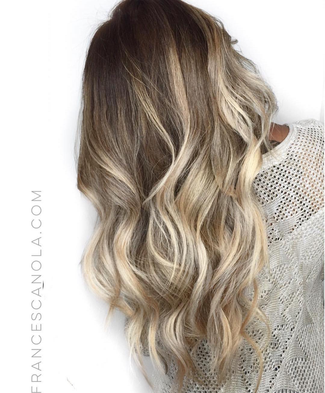 Balayage biondo capelli lunghi e mossi - @francescanola_hairartist