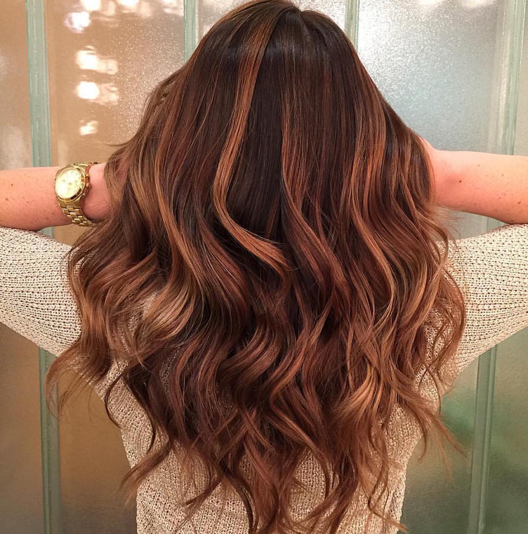 Balayage con riflessi rame - @stephanie_stylist
