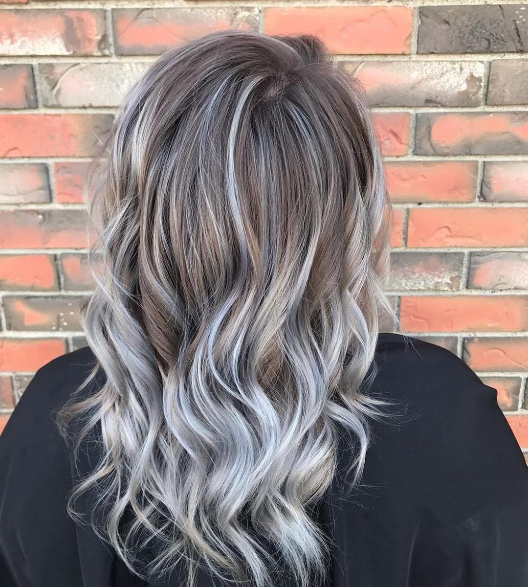 Balayage grigio - @therighthairstyles