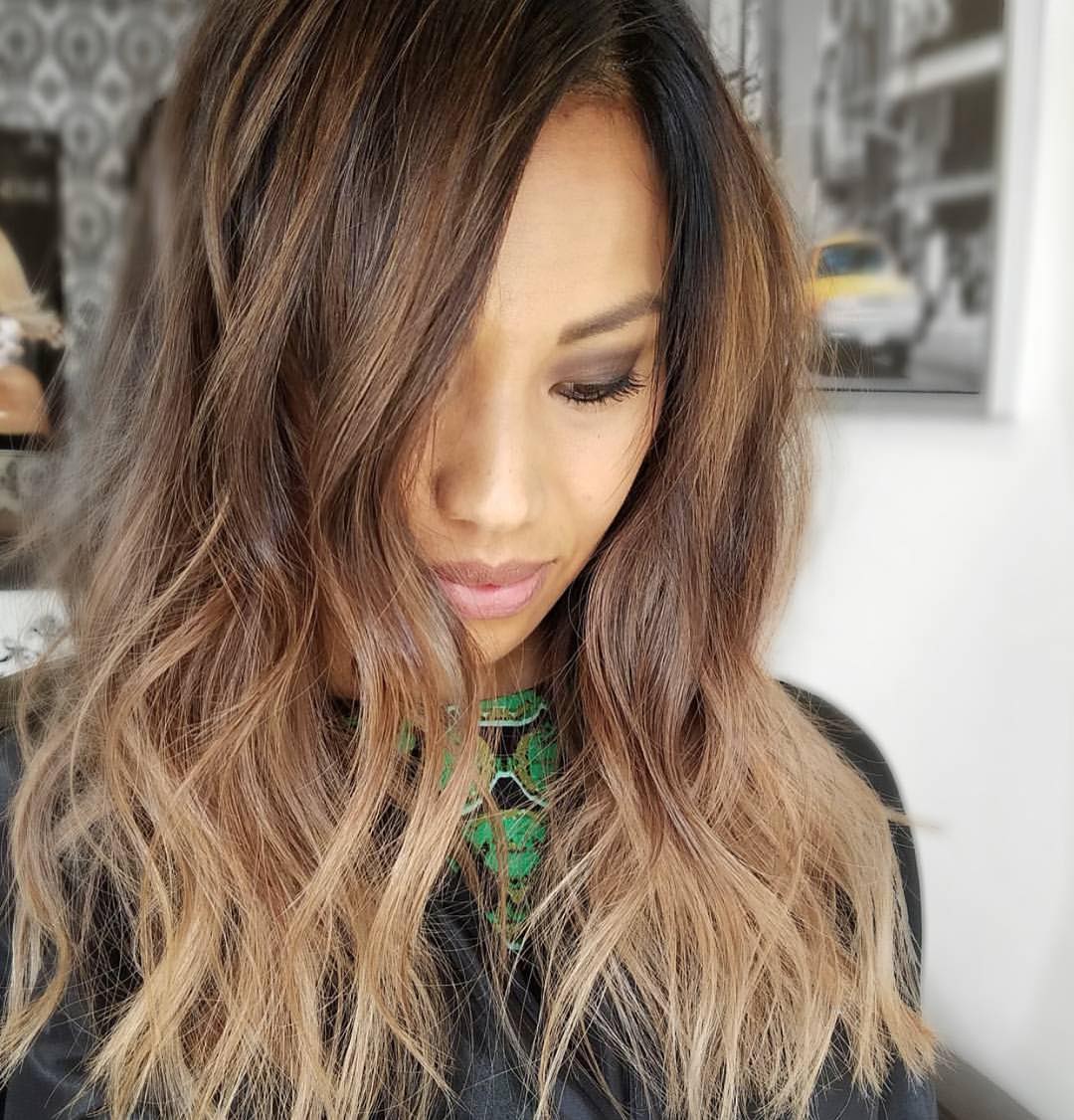 Balayage sfumato capelli medi - @sammiiwang