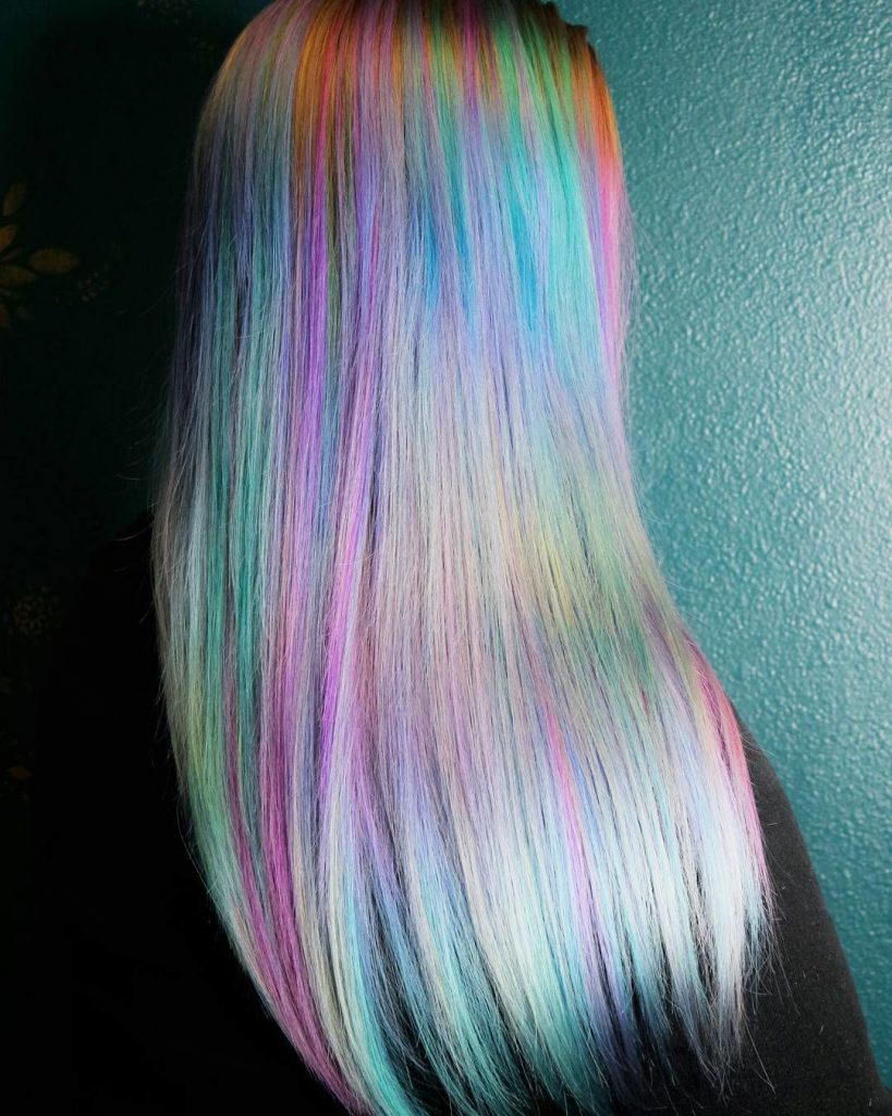 Capelli lisci arcobaleno