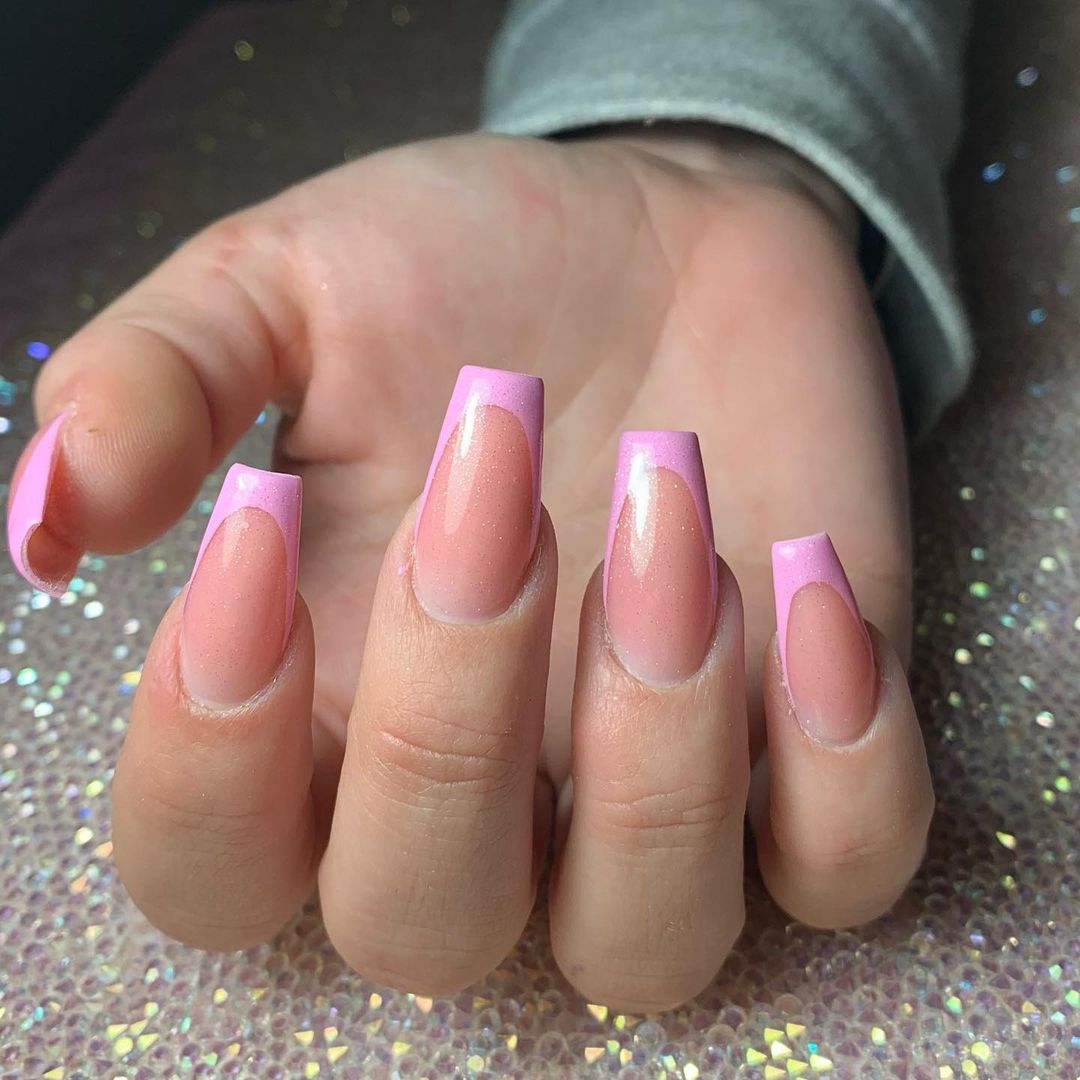 French rosa pastello - @_seiranails_