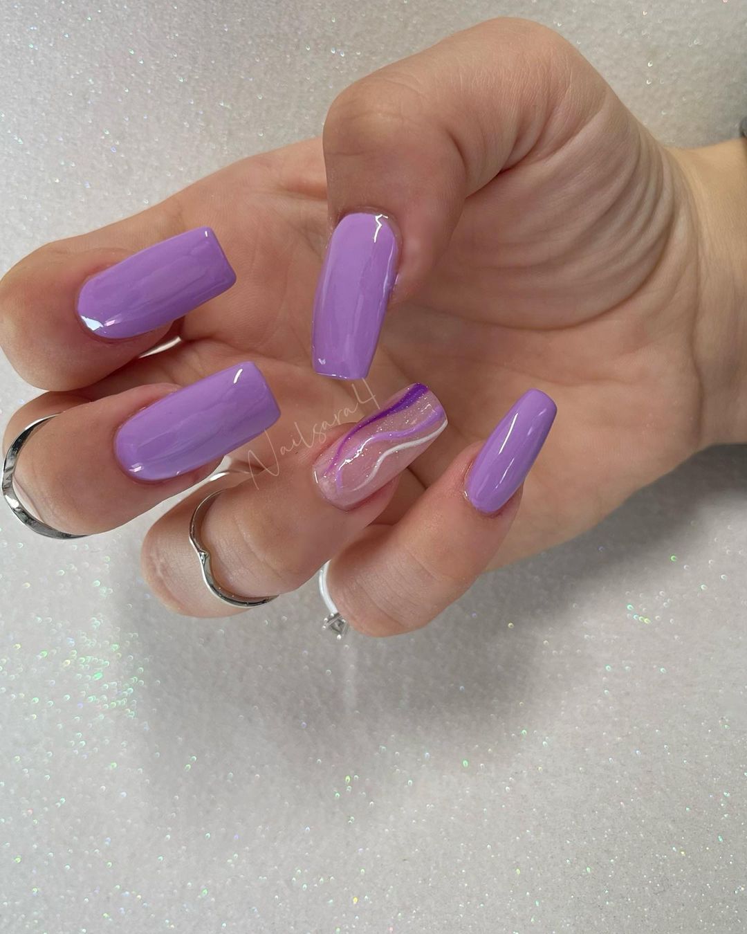 Unghie lilla scuro - @nailsara4