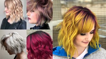 Tagli a caschetto colorati