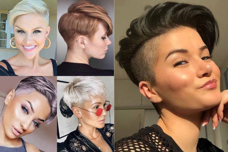 Capelli pixie colorati pastello e con rasatura