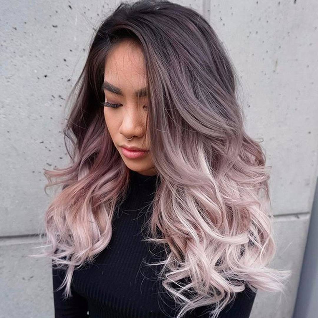 Capelli sfumati rosa - @hair.style