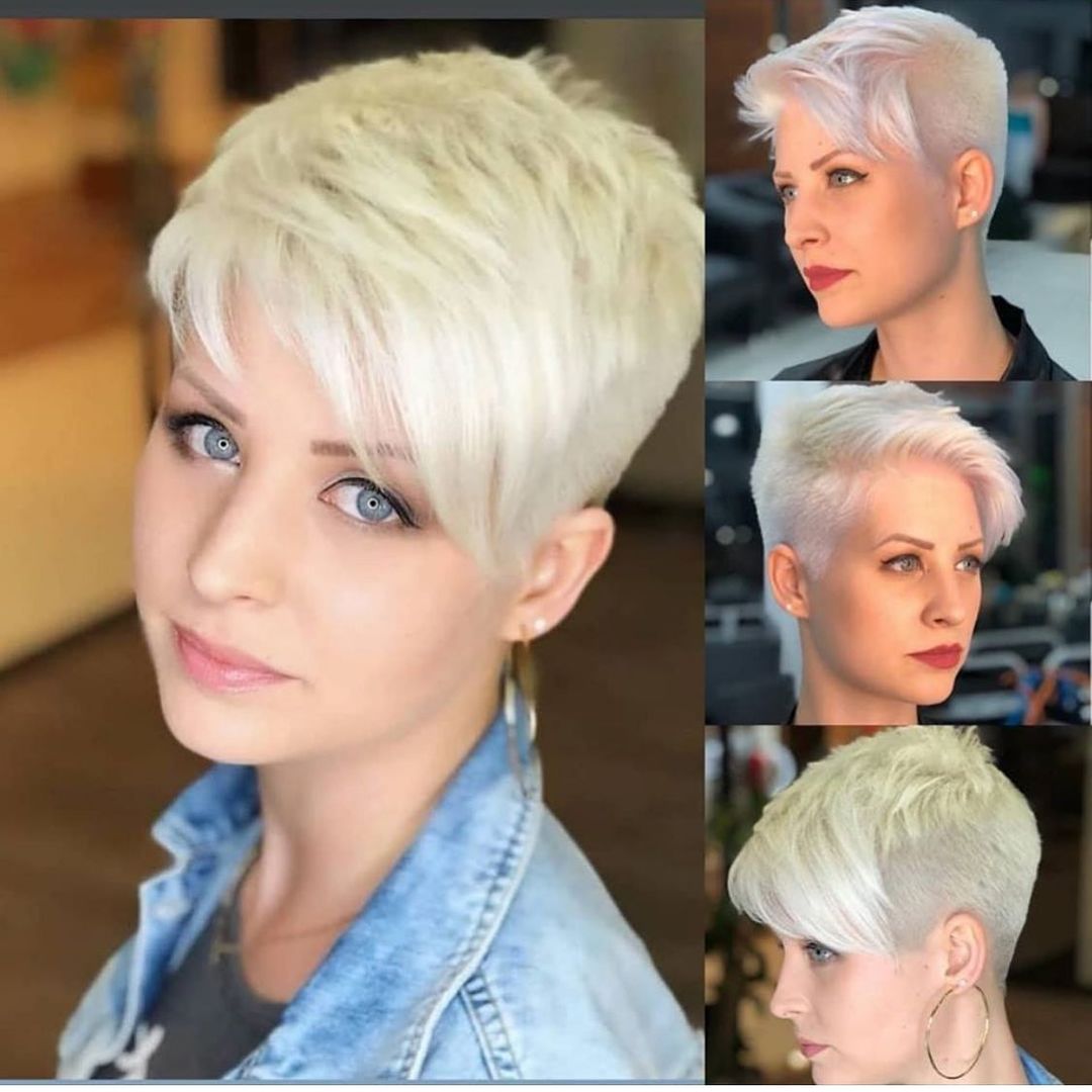Pixie biondo platino - @kurzhaarestylen
