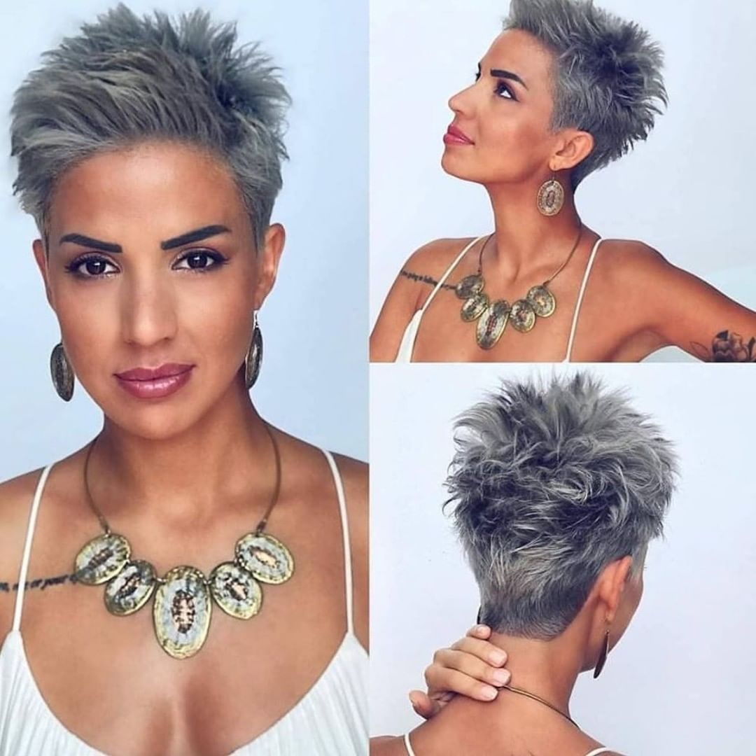 Pixie corto grigio - @kurzhaarestylen