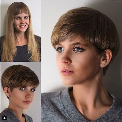 Pixie cut corto con frangia - @kurzhaarestylen