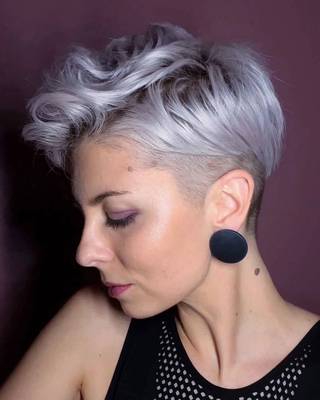 Taglio pixie color lilla - @izabela_marta_87