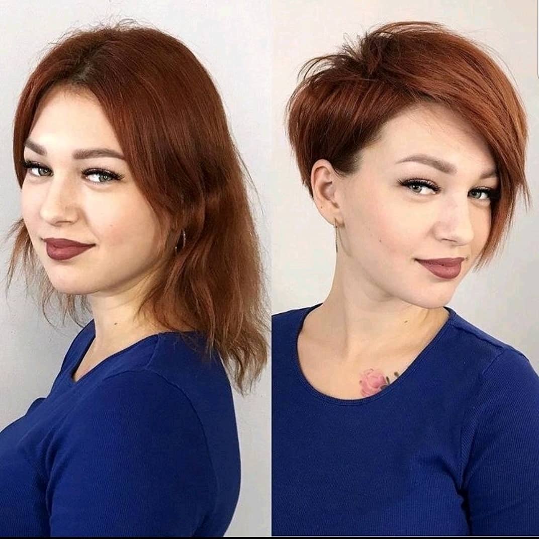Taglio pixie con ciuffo laterale - @volna_hairstyle