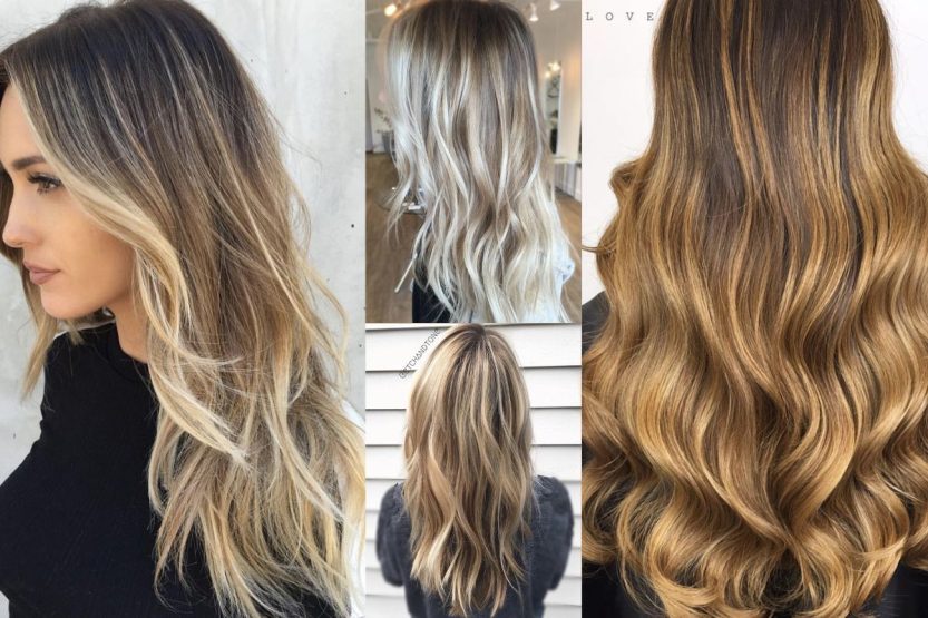 Balayage biondo su capelli lunghi e medi