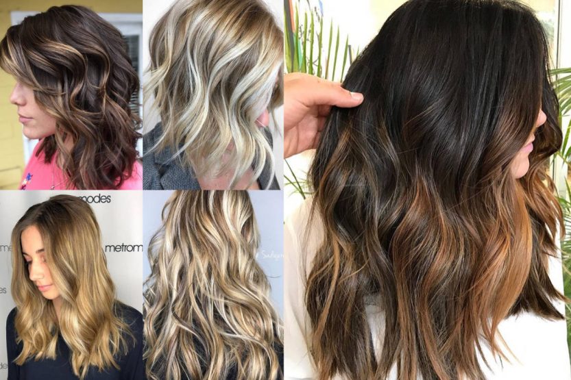 Balayage su capelli lunghi, medi e corti