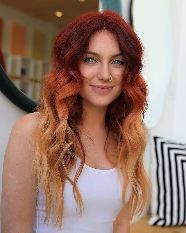 Capelli sfumati rossi - Instagram: @pravana
