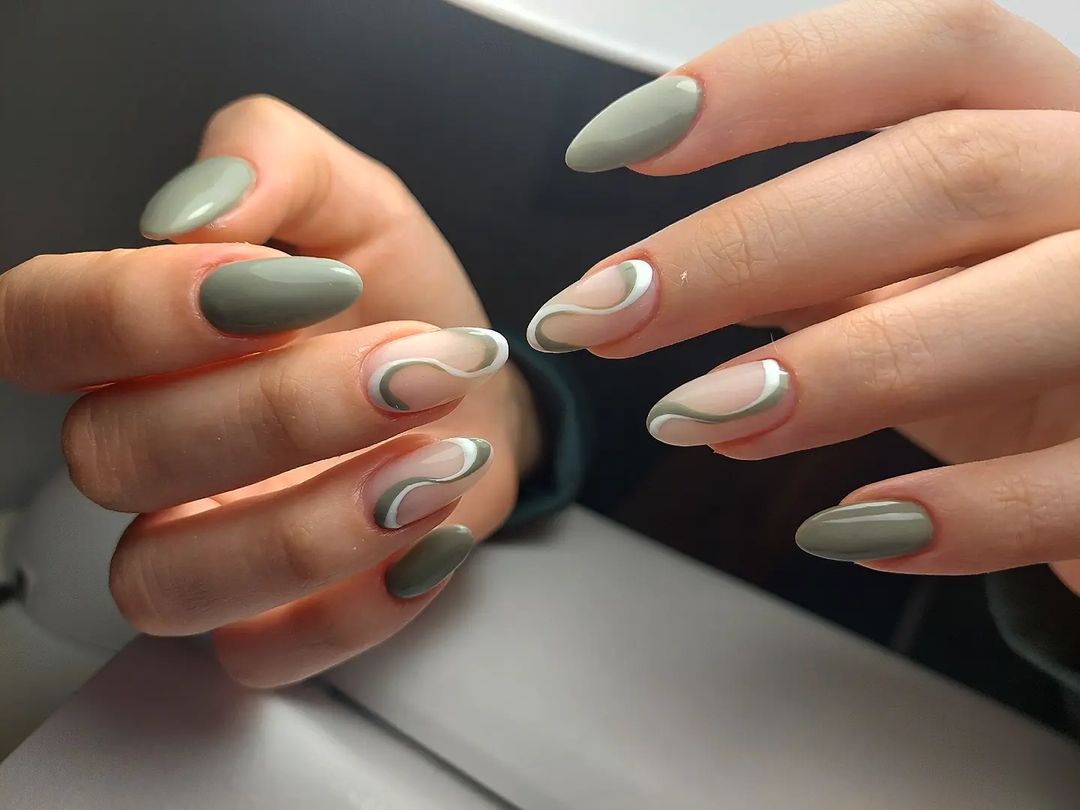 Nail art verde - Instagram: @gabrycolornails