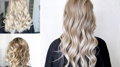 Balayage biondo freddo su capelli lunghi e medi