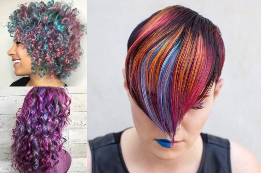 Capelli corti, medi e lunghi colorati