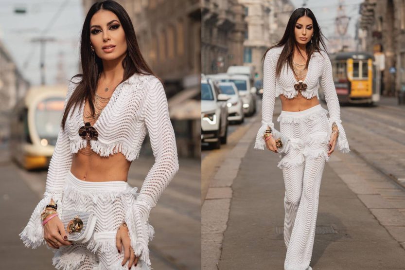 Outfit e capelli, Elisabetta Gregoraci