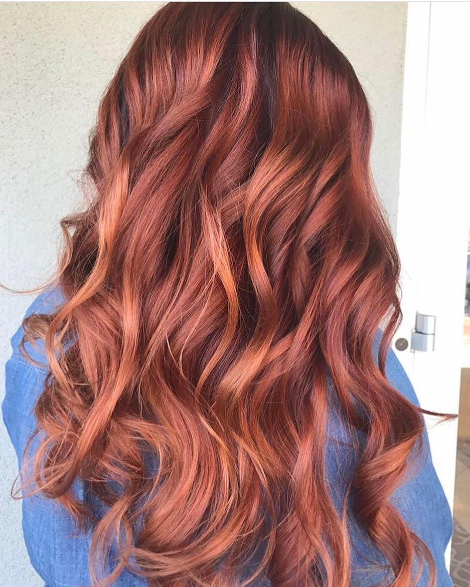 Balayage rosso-rame - Instagram: @sadiejcre8s