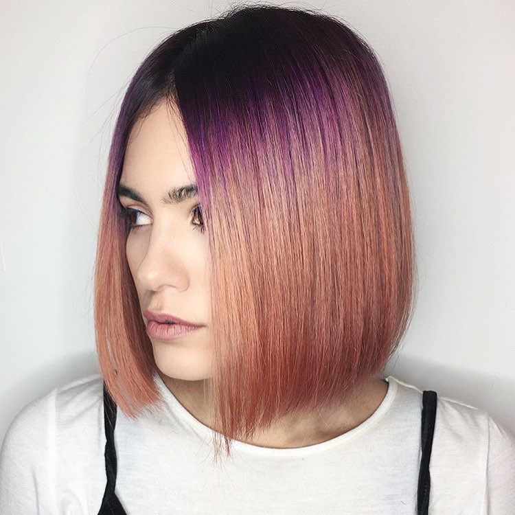 Caschetto corto colorato - Instagram: @chrisweberhair