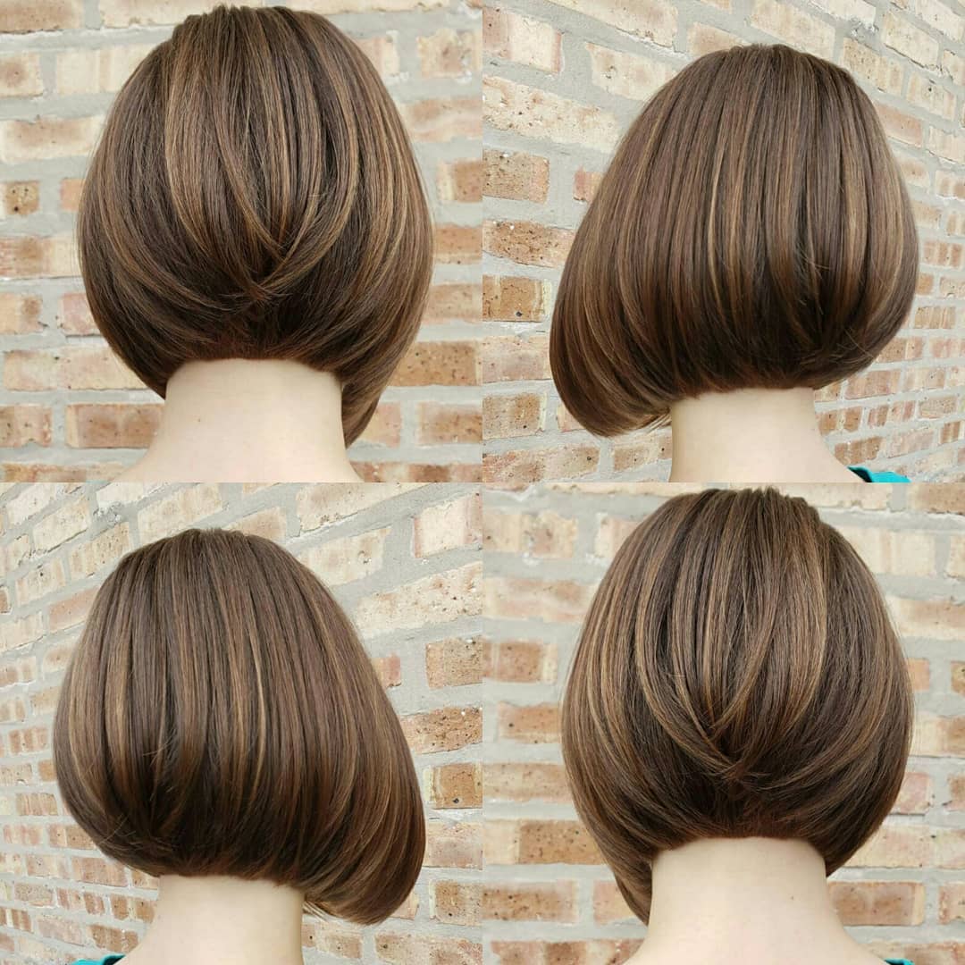 Caschetto scalato visto da dietro - Instagram: @hairbydorotas