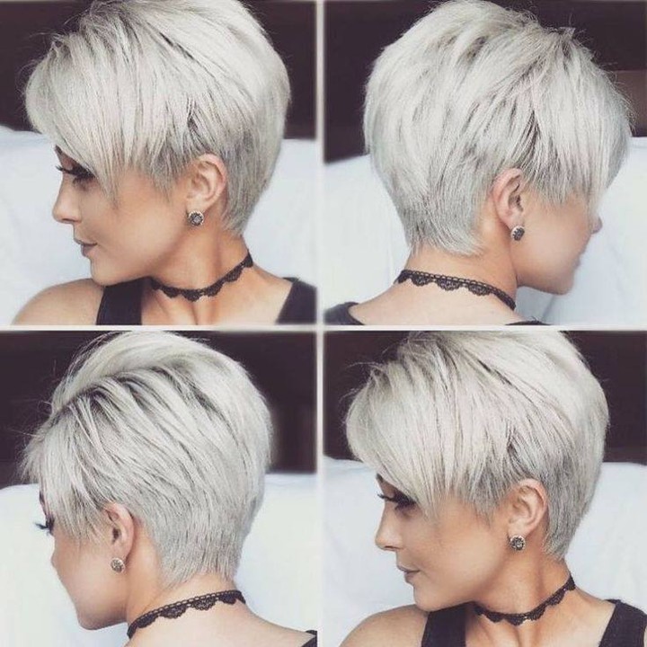 Pixie cut corto bianco - Instagram: @kurzhaarestylen