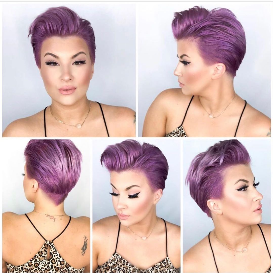 Pixie viola con ciuffo - Instagram: @kassiabarbo