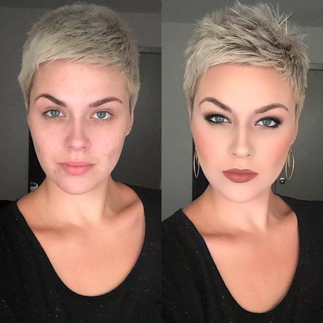 Prima e dopo styling pixie cut - Instagram: @strength.n.dignity_31