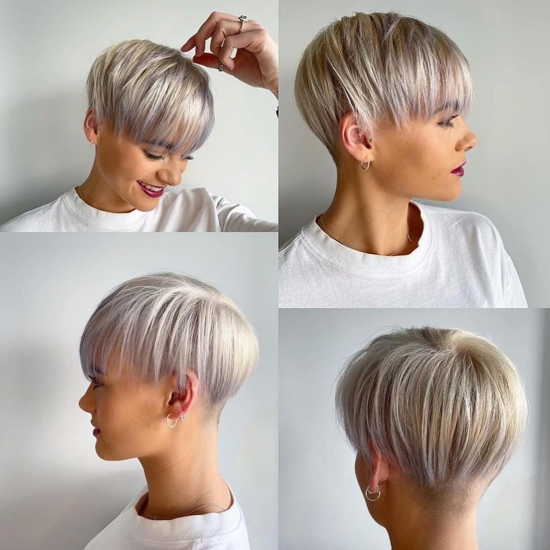 Taglio pixie con frangia sfilata - Instagram: @allthingslynn_