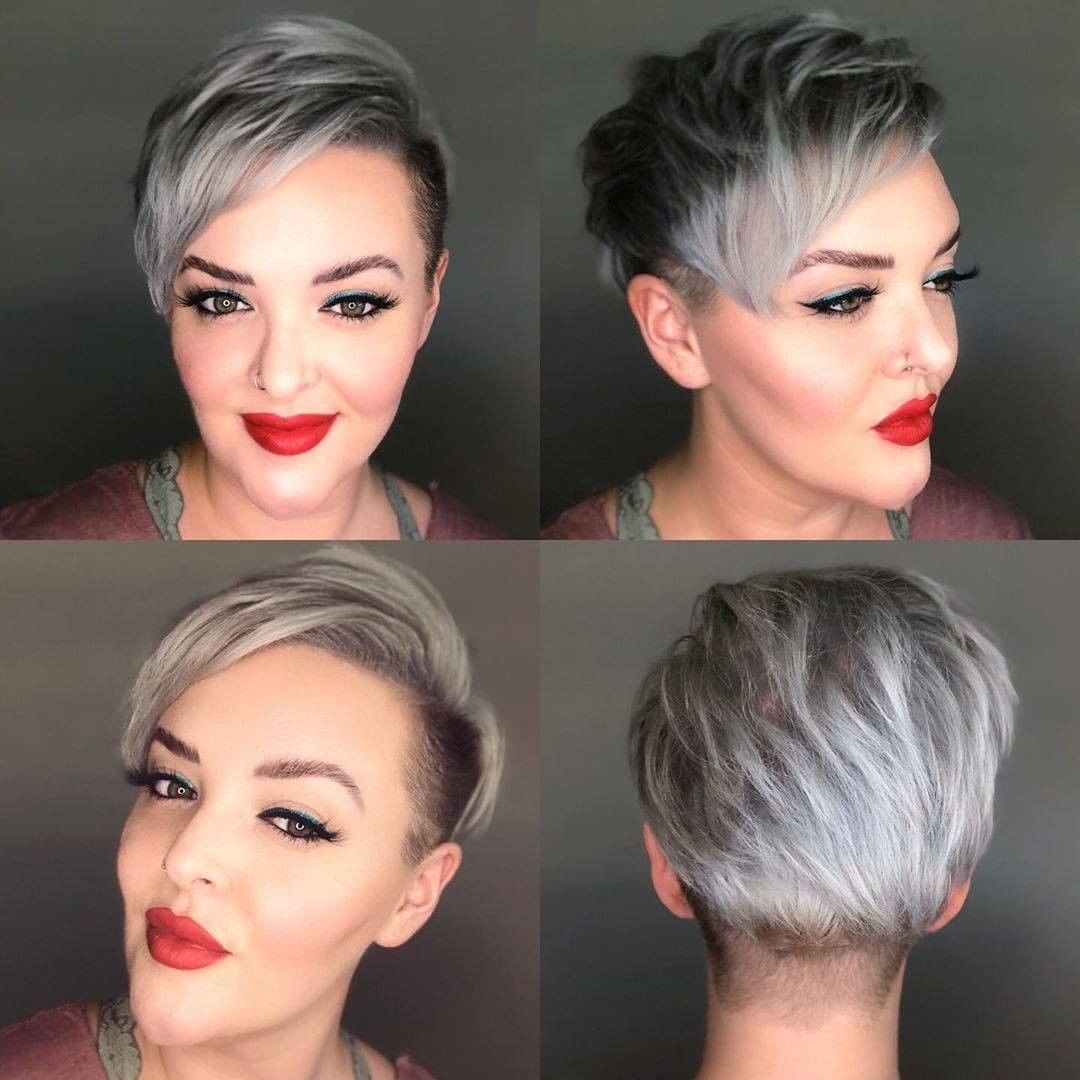Taglio pixie con sfumature grigie - Instagram: @heathernartistry