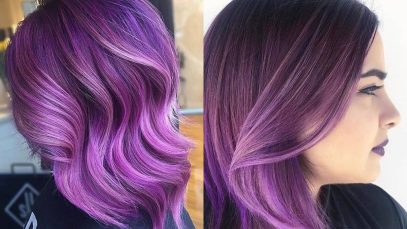 Capelli viola, i tagli corti e medi