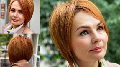 Caschetto corto, liscio, color rame