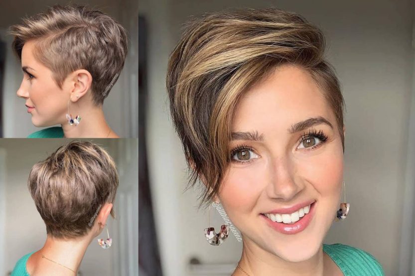 Taglio Pixie cut corto visto da varie prospettive