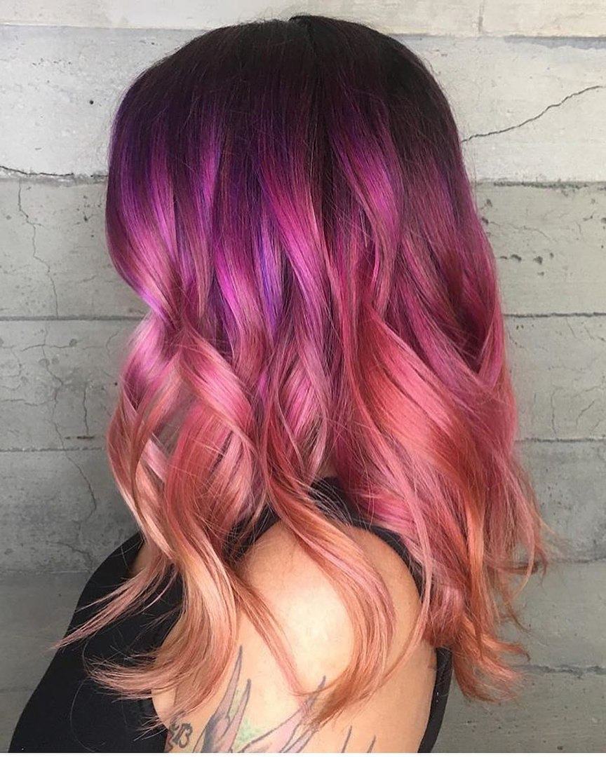 Capelli medio lunghi tonalità calde