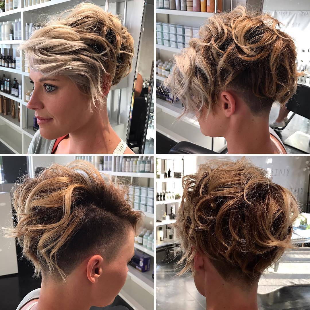 Capelli pixie leggermente mossi