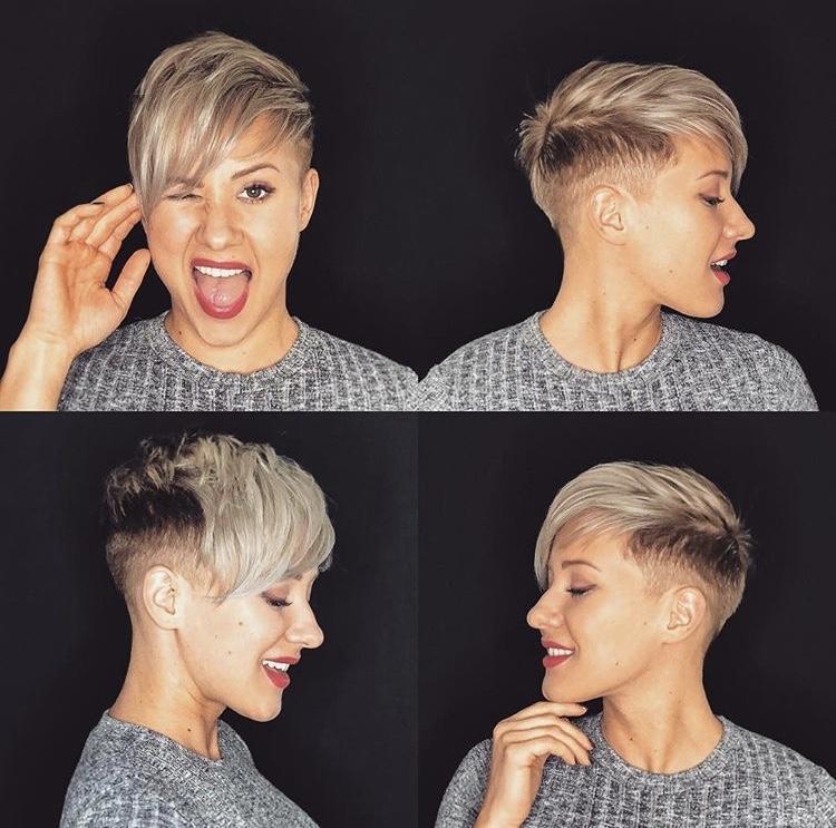 Pixie corto rasato biondo - Instagram: @npc_elenasoboleva