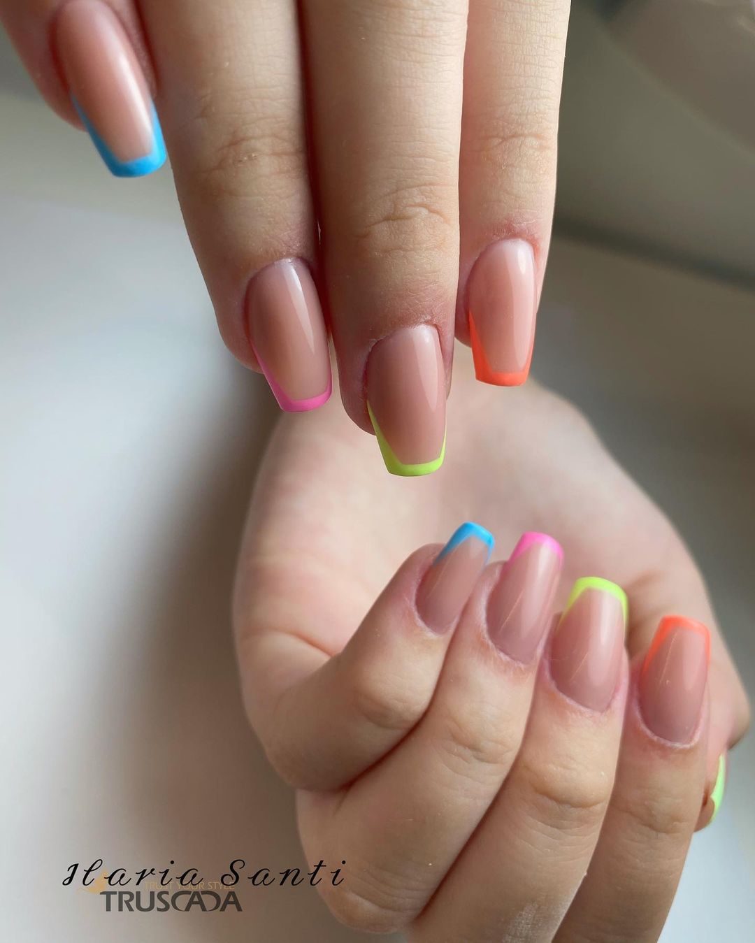 Unghie ballerina con french - Instagram: @ilaria_santi__