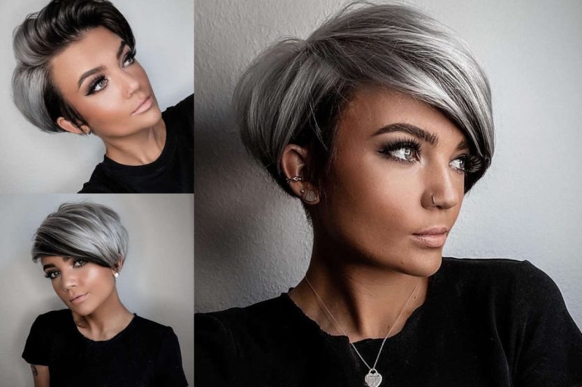Caschetto grigio e nero