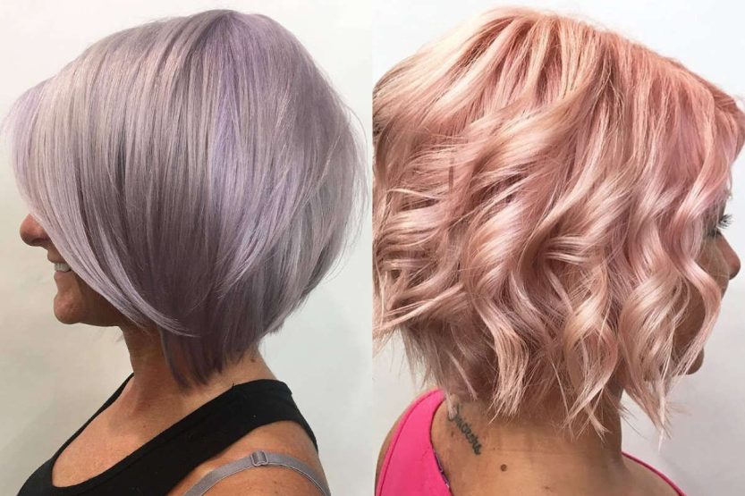 Capelli rosa, tagli corti e medi