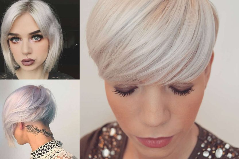 Capelli corti bianchi e grigi