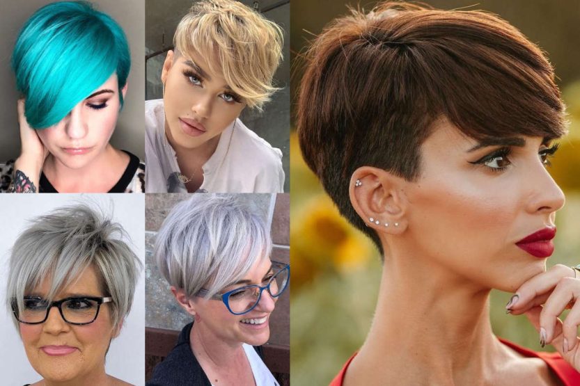 Pixie corti, sfilati e con ciuffo